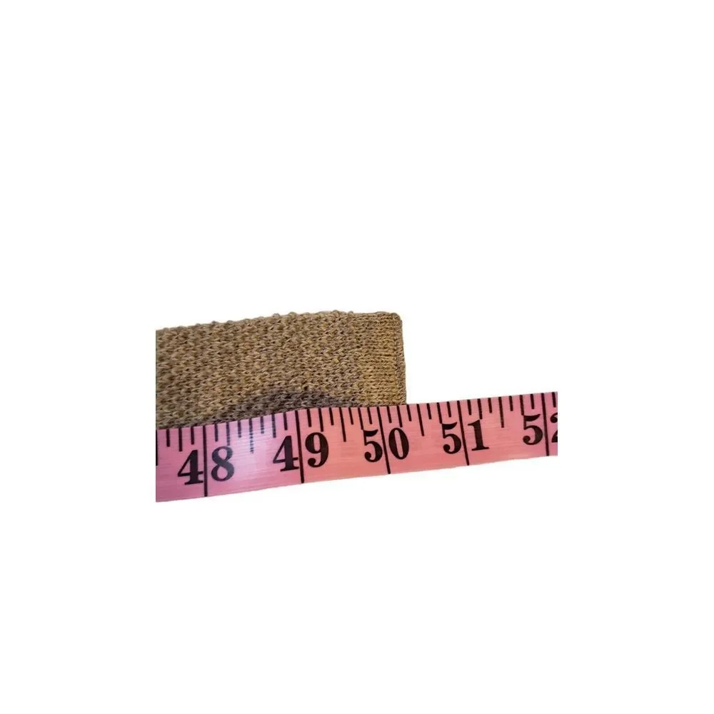 Vintage Tan Knit 100% Wool Square Tie‎ Classy Eclectic Grandpa Preppy Trendy